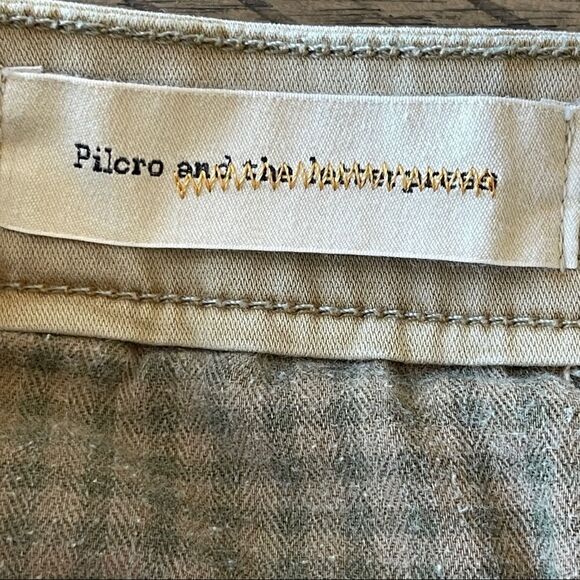 Anthro Pilco and the Letterpress Khaki Hyphen Pants with Black Detail - Size 28 - Picture 2 of 9